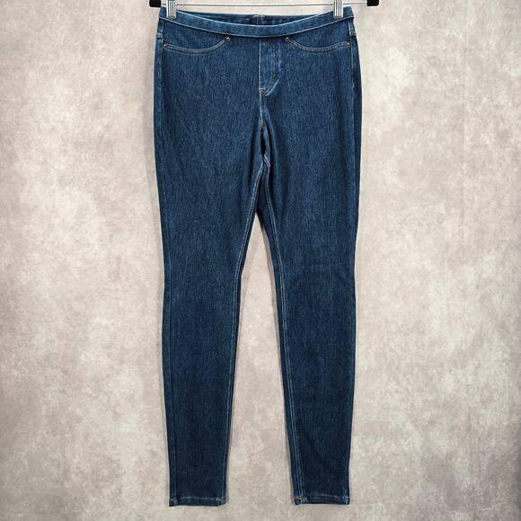 Blue Stretch Pullon Skinny Leggings Jeggings Cotton Jeans Pants S Small - Picture 1 of 6